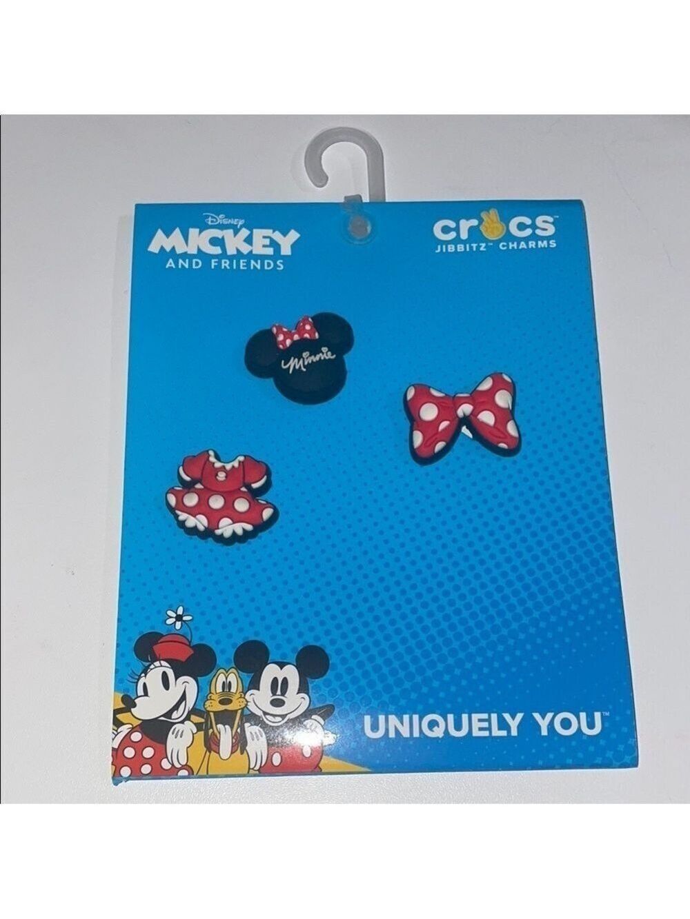 CROCS Disney Minnie Mouse Jibbitz Charms - Red and Black NWT